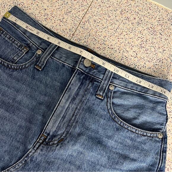 Madewell Rigid Denim Jean A-Line Skirt Pockets 100% Cotton Blue Women’s 26 - Picture 8 of 8